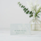 Modern Elegant Eucalyptus Add Logo QR Code Beauty 名刺 (スタンド正面)