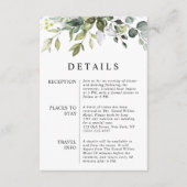 Modern Elegant Eucalyptus Leaves QR Code Wedding エンクロージャーカード (正面)