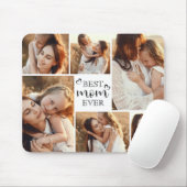Modern Elegant Family 6 Photo Collage Keepsake マウスパッド (マウス)