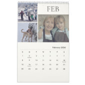 Modern Elegant Family Photo Calendar カレンダー (2月 2026)