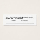 Modern Elegant Faux Rose Gold Salon Mini (裏面)