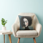 Modern Elegant Female Portrait Art クッション (椅子)