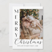 Modern Elegant Five Photo Collage Christmas シーズンカード (正面)