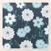 Modern Elegant Floral Coaster ガラスコースター (正面)