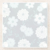 Modern Elegant Floral Coaster ガラスコースター (裏面)