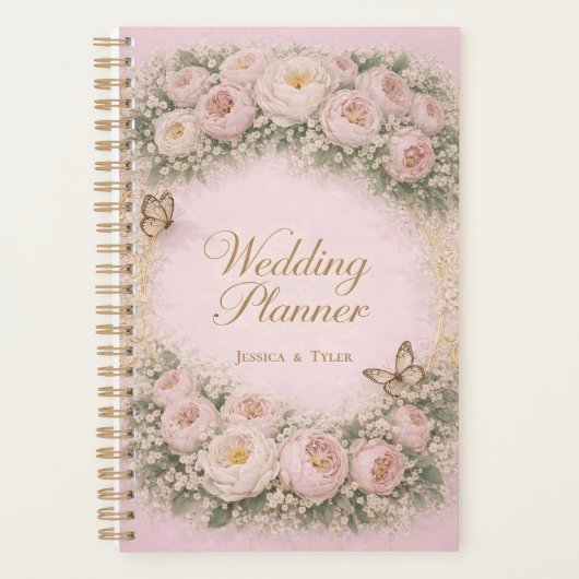 Modern Elegant Floral Wedding Planner プランナー手帳 (正面)
