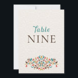 Modern Elegant Floral Wreath Wedding Table Number 招待状<br><div class="desc">Beautiful invitations and stationery for special occasions and festivals are available in both physical and digital formats. We can extend any design into matching items such as RSVP cards, labels, envelopes, and more. Customization is available upon request. Looking forward to hearing from you!</div>