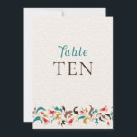 Modern Elegant Floral Wreath Wedding Table Number 招待状<br><div class="desc">Beautiful invitations and stationery for special occasions and festivals are available in both physical and digital formats. We can extend any design into matching items such as RSVP cards, labels, envelopes, and more. Customization is available upon request. Looking forward to hearing from you!</div>