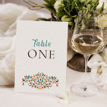 Modern Elegant Floral Wreath Wedding Table Number 招待状<br><div class="desc">Beautiful invitations and stationery for special occasions and festivals are available in both physical and digital formats. We can extend any design into matching items such as RSVP cards,  labels,  envelopes,  and more. Customization is available upon request. Looking forward to hearing from you!</div>