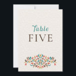 Modern Elegant Floral Wreath Wedding Table Number 招待状<br><div class="desc">Beautiful invitations and stationery for special occasions and festivals are available in both physical and digital formats. We can extend any design into matching items such as RSVP cards, labels, envelopes, and more. Customization is available upon request. Looking forward to hearing from you!</div>