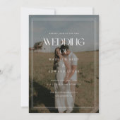 Modern Elegant Full Photo Bold Typography Wedding 招待状 (正面)