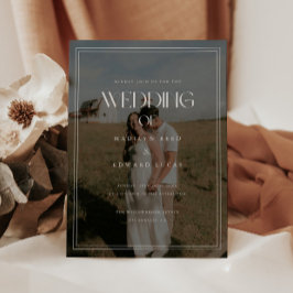 Modern Elegant Full Photo Bold Typography Wedding 招待状