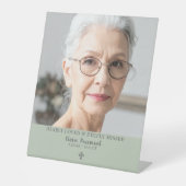Modern Elegant Funeral Photo Pedestal Sign 台座サイン (正面)