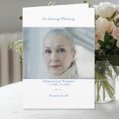 Modern Elegant Funeral Program With Photo プログラム