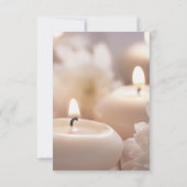 Modern Elegant Funeral Sympathy Memorial Photo サンキューカード (裏面)