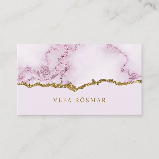 Modern Elegant Glitter Marble  名刺 (正面)