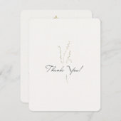 Modern Elegant Gold & Black Calligraphy Baptism  サンキューカード (正面/裏面)