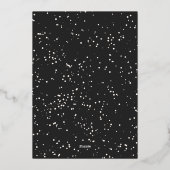 Modern Elegant Gold Christmas Bauble lines Photo 箔シーズンカード (裏面)