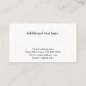 Modern Elegant Gold Custom Text Church Pastor  名刺 (裏面)