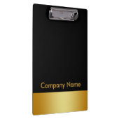 Modern Elegant Gold Faux Foil Companyのロゴ クリップボード (右)