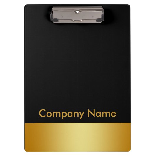 Modern Elegant Gold Faux Foil Companyのロゴ クリップボード (正面)