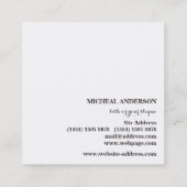 Modern Elegant Gold Infinity Symbol Wood  スクエア名刺 (裏面)