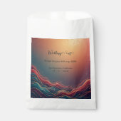 Modern Elegant Gold Marble Navy Terracotta Wedding フェイバーバッグ (正面)