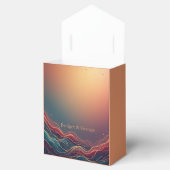 Modern Elegant Gold Marble Navy Terracotta Wedding フェイバーボックス (オープン)