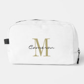 Modern Elegant Gold Monogram Personalized ドップキット (正面)