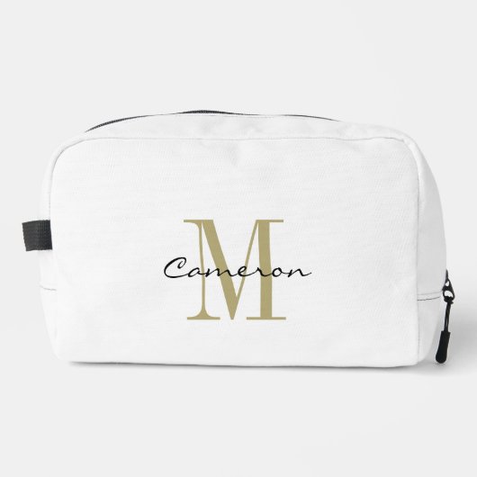 Modern Elegant Gold Monogram Personalized ドップキット (正面)