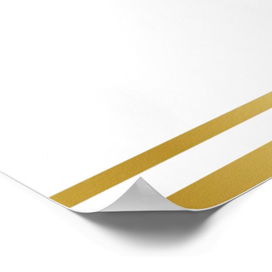 Modern Elegant Gold Script Wedding Welcome ポスター (角)