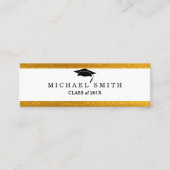 Modern Elegant Graduation Name Card コーリングカード (正面)