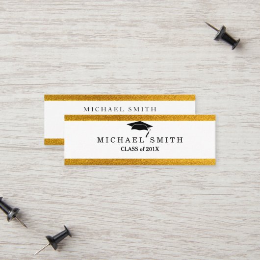 Modern Elegant Graduation Name Card コーリングカード (正面/裏面インサイチュ)