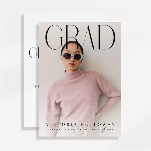 Modern Elegant Graduation Party Invitation 招待状