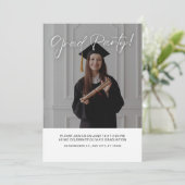 Modern Elegant Graduation Party Photo Invitation 招待状 (スタンド正面)