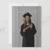 Modern Elegant Graduation Party Photo Invitation 招待状 (裏面)