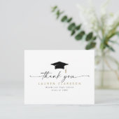 Modern Elegant Graduation Thank You Note Card 招待状 (スタンド正面)