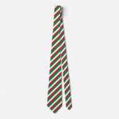 Modern Elegant Green Red Italian Flag Striped ネクタイ (正面)
