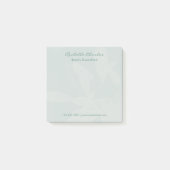 Modern Elegant Green Script Personalized Business ポストイット (正面)