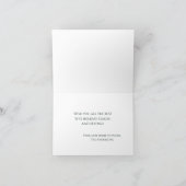 Modern Elegant Green Winter Trees Christmas Card カード (内部)