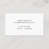 Modern Elegant Grey Rose Gold Scissors HairStylist 名刺 (裏面)