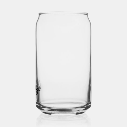 Modern Elegant Handwritten Script Personalized ガラス缶 (左)