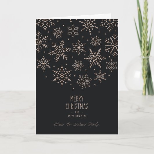 Modern Elegant Holiday Christmas Card シーズンカード (正面)