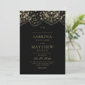 Modern & Elegant Lace Wedding 招待状 (スタンド正面)