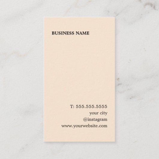 Modern Elegant Light Beige White Black Salon 予約カード (裏面)