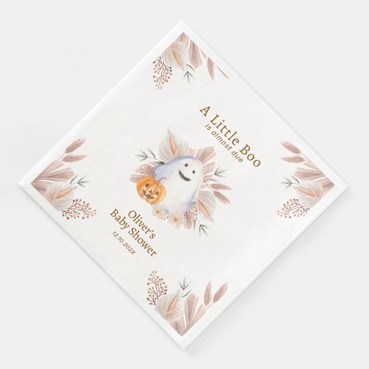 Modern Elegant Little Boo Boho Ghost Baby Shower  (コーナー)