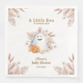 Modern Elegant Little Boo Boho Ghost Baby Shower  (正面)