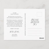 Modern Elegant, Merry Christmas Family Photo ポストカード (裏面)