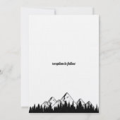 Modern Elegant Minimal Black Font Wedding Floral 招待状 (裏面)