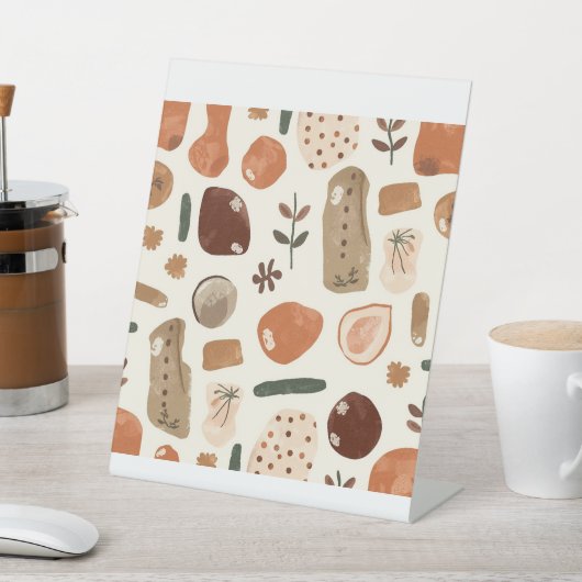 Modern Elegant Minimal Boho Art Design 台座サイン (インサイチュ)